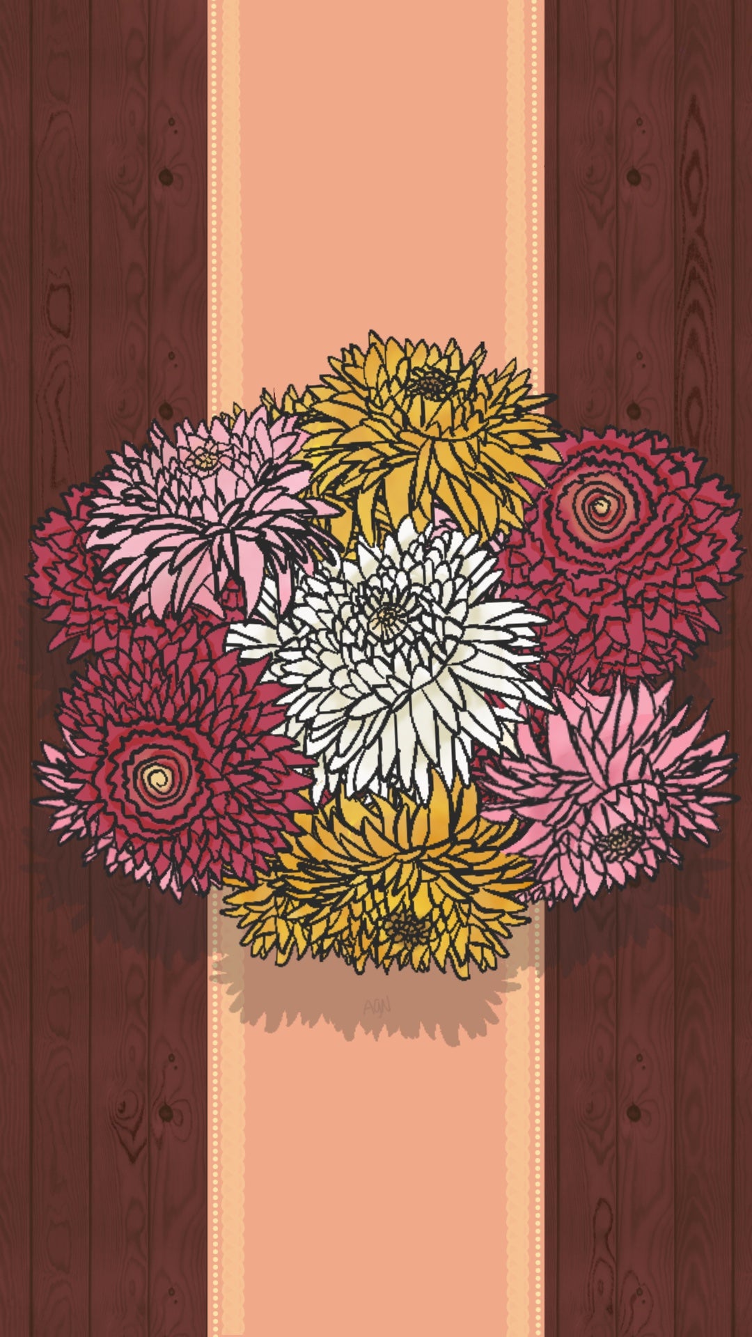 Chrysanthemums Phone Background